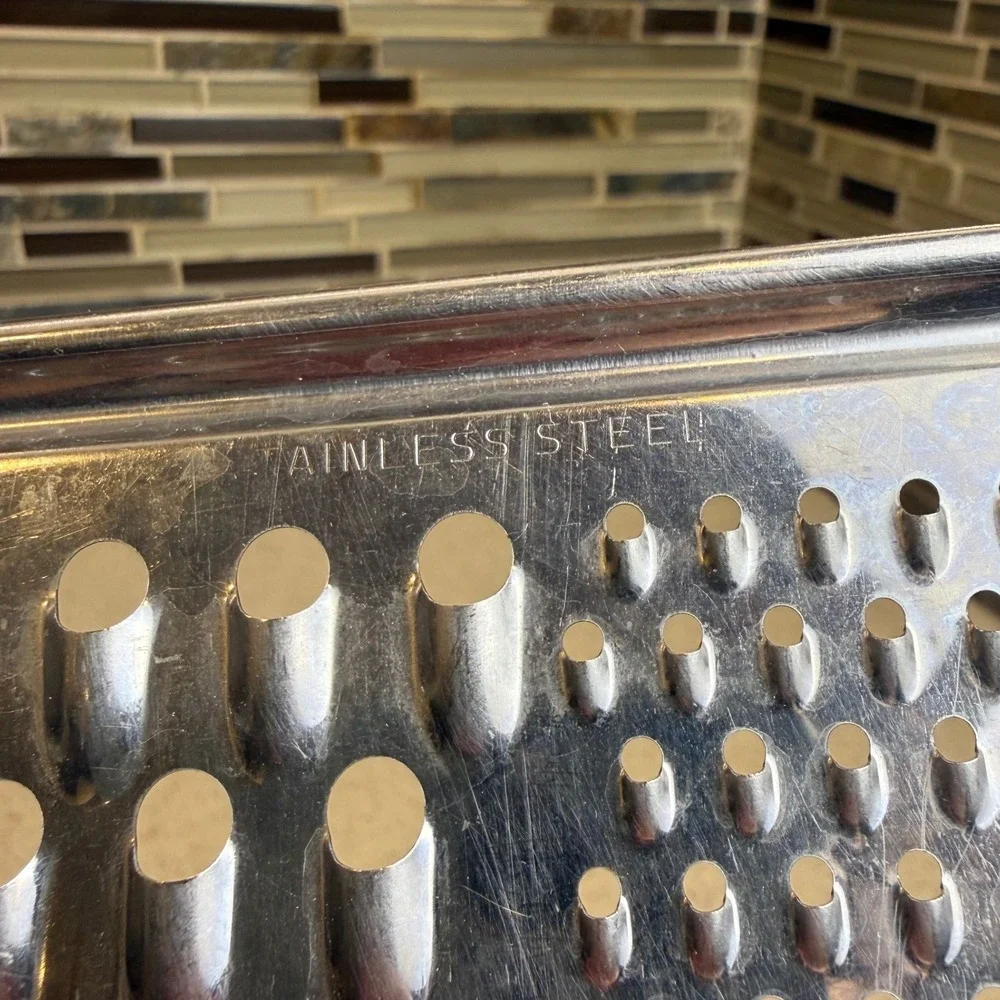 Vintage EKCO USA Stainless Steel Flat Cheese Grater Slicer Multi Surface Tool